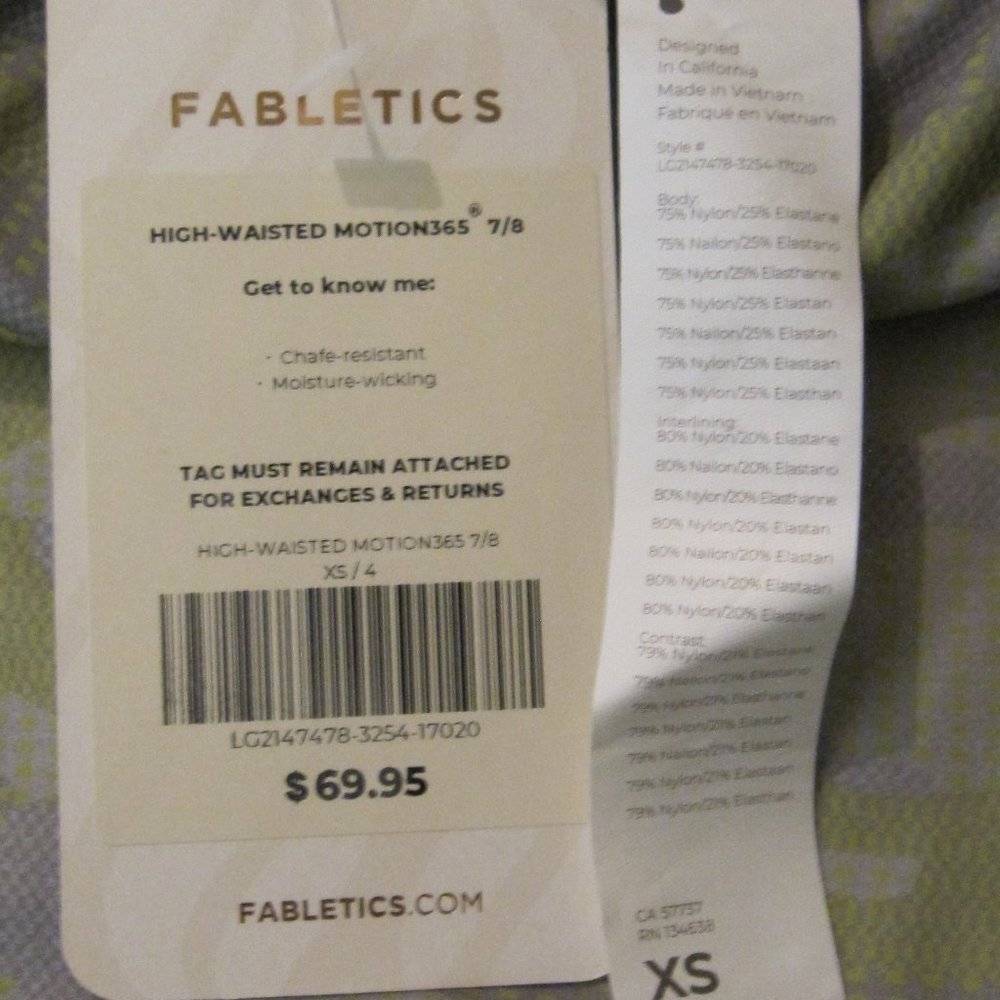 Nwt Fabletics High Waisted Motion 365 7/8 Camo Le… - image 7